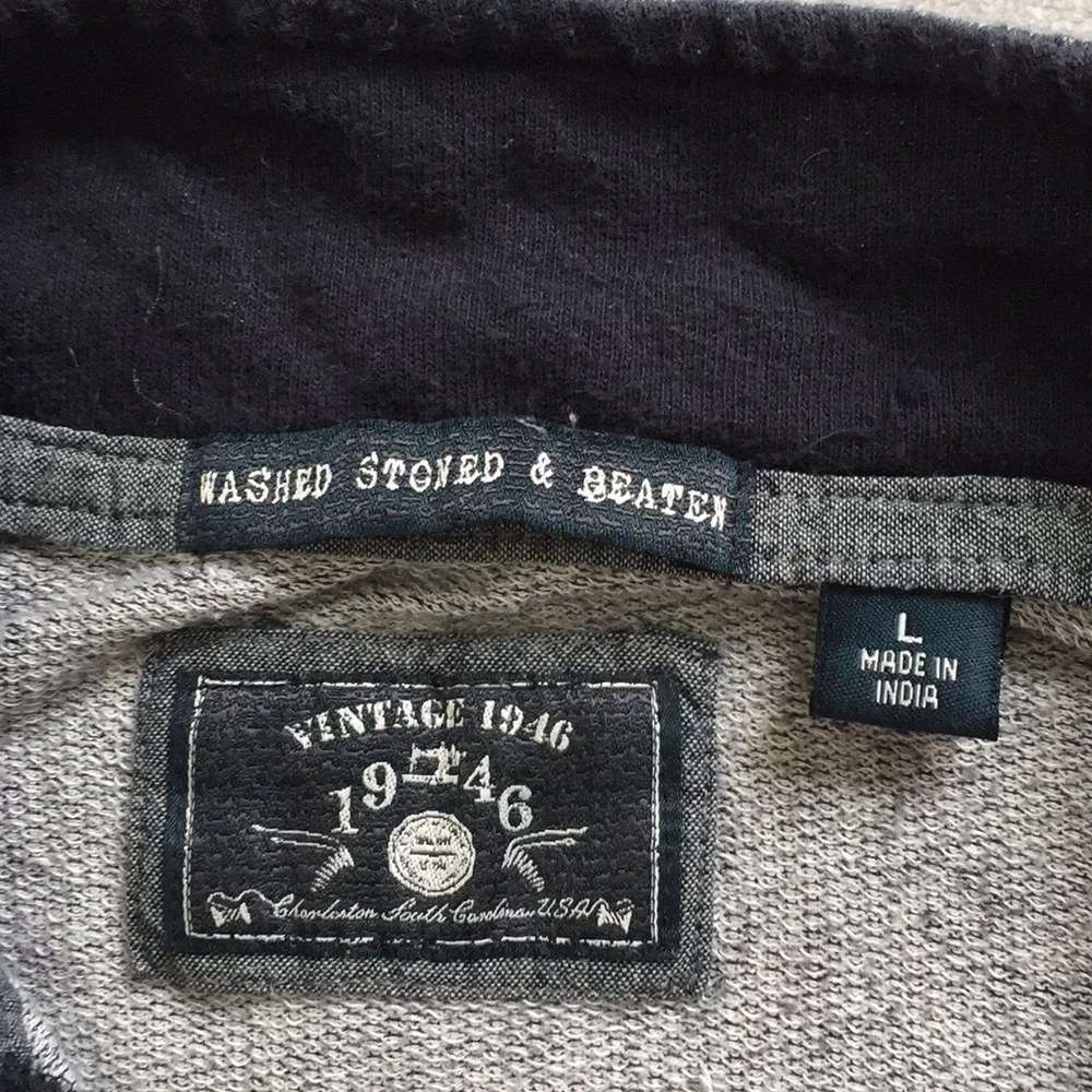 Washed Stoned & Beaten Heathered Knit Sweater QZIP